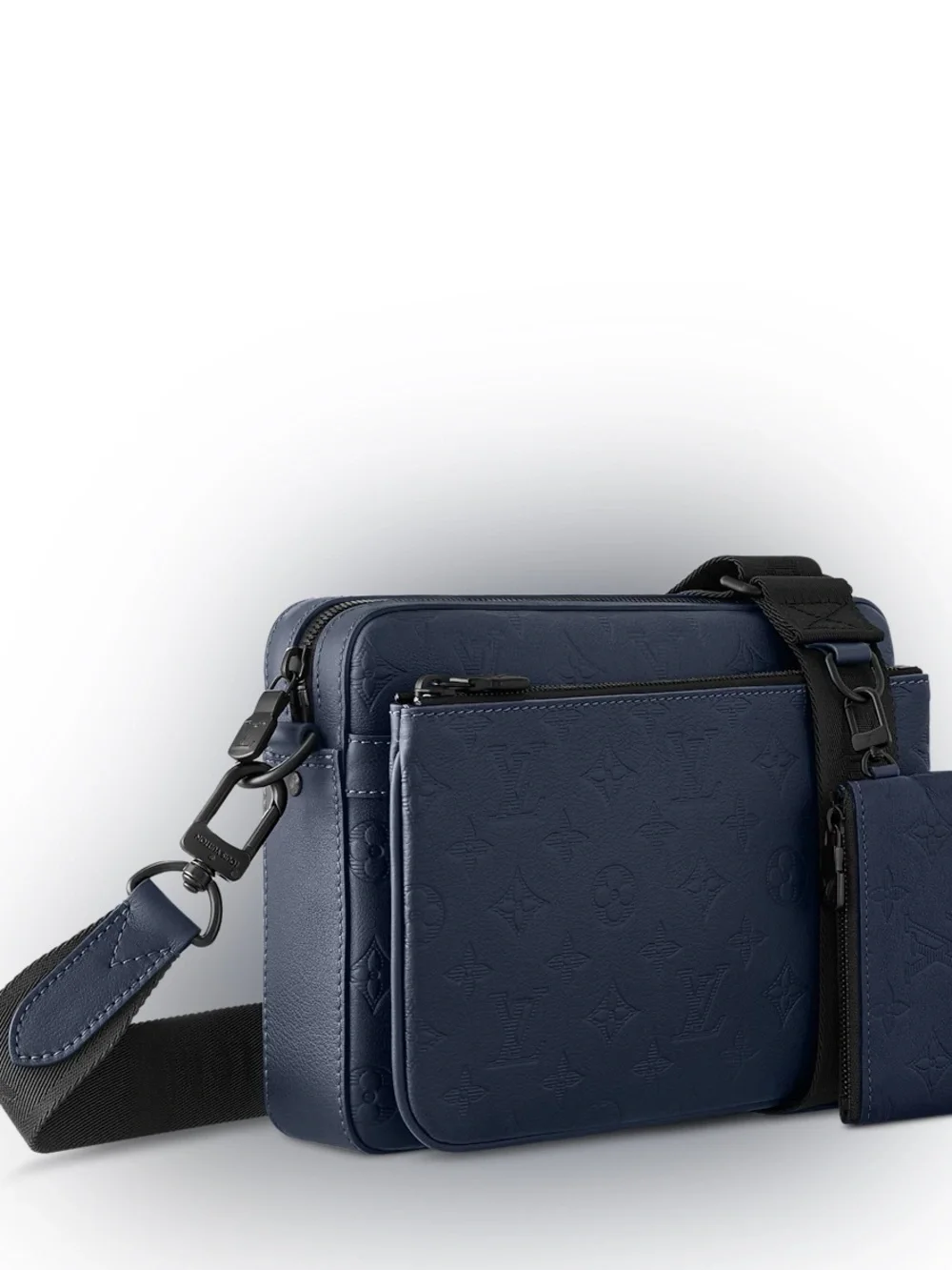 Louis Vuitton M14785 Trio Messenger Navy blue Monogram Shadow